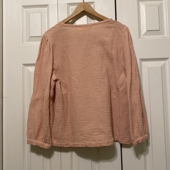 Double Cotton Peachy/Pink Oversized Boho Blouse - Picture 4 of 4
